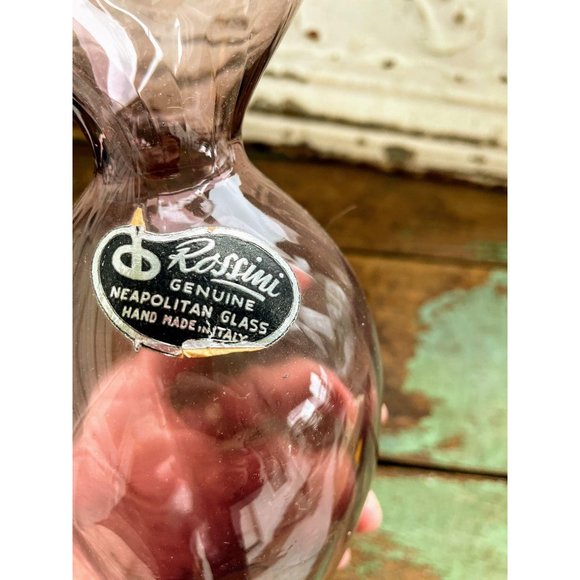 Vintage Rosssini Italian Art Glass Vase Purple - Picture 8 of 8